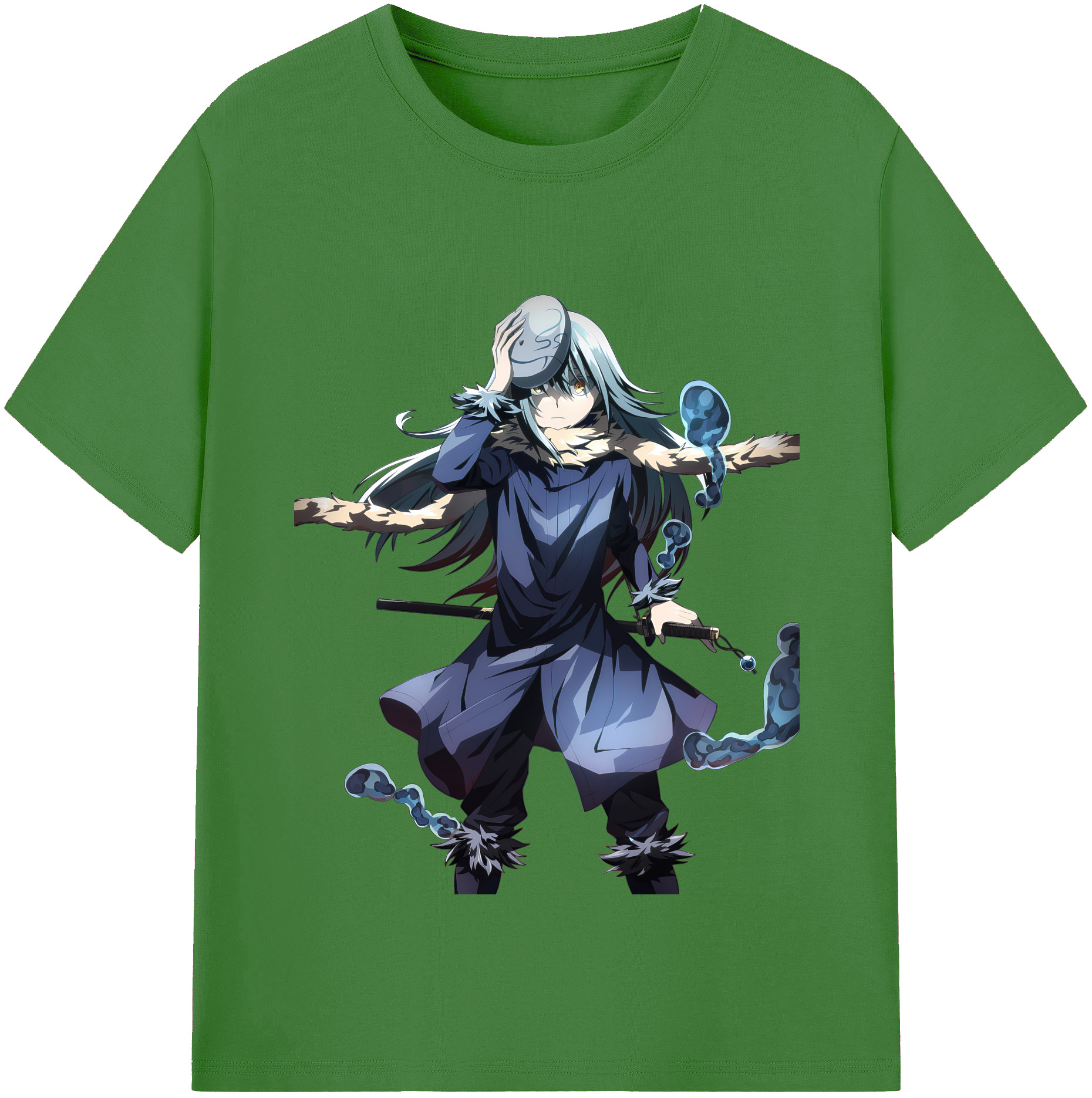 （画像用） 転スラ Regarding Reincarnated to Slime レディースカジュアルプリントTシャツ（綿100％）